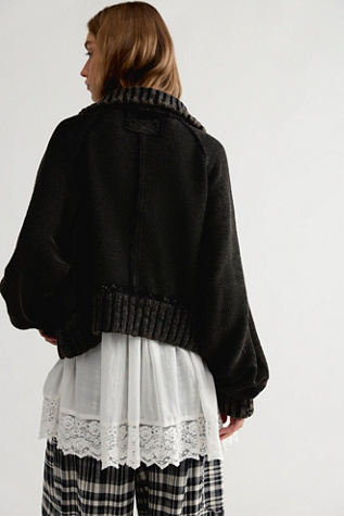 Женские кардиганы We The Free Annie Cozy Funnel-Neck Cardi, цвет: Чёрный — фото 2