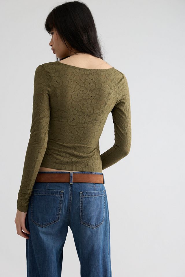 Smooth Talking Lace Long Sleeve Top #3