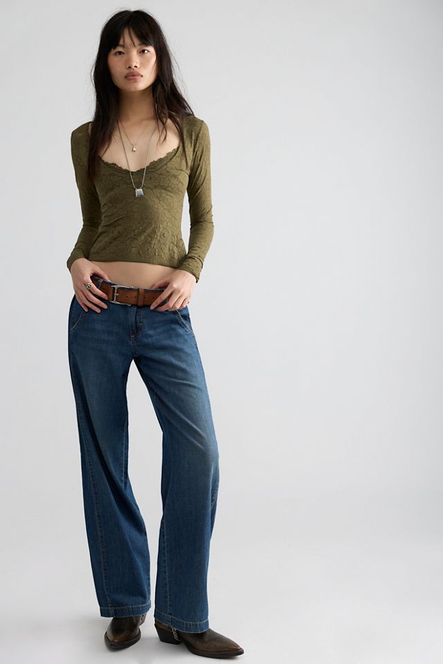 Smooth Talking Lace Long Sleeve Top #5