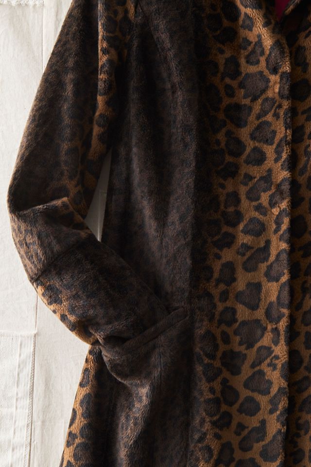 FP MART: Vintage: The Originals Vegan Fur Leopard Trench Coat #2