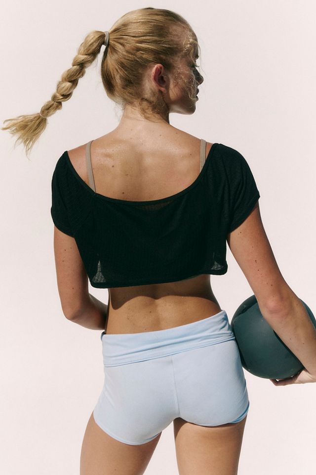 Double Time Short Sleeve Layered Crop #1