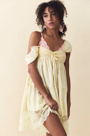 One of a Kind Romper by Intimately at Free People in Vanilla Custard, Size: Small