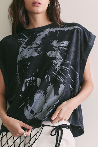 The Tales Panther Tank Top at Free People in Black, Size: XS