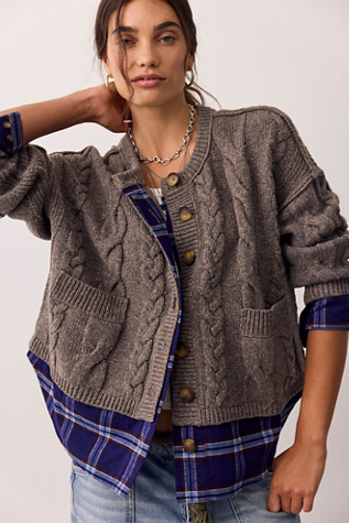 We The Free Cardigan Highland doublé en flanelle