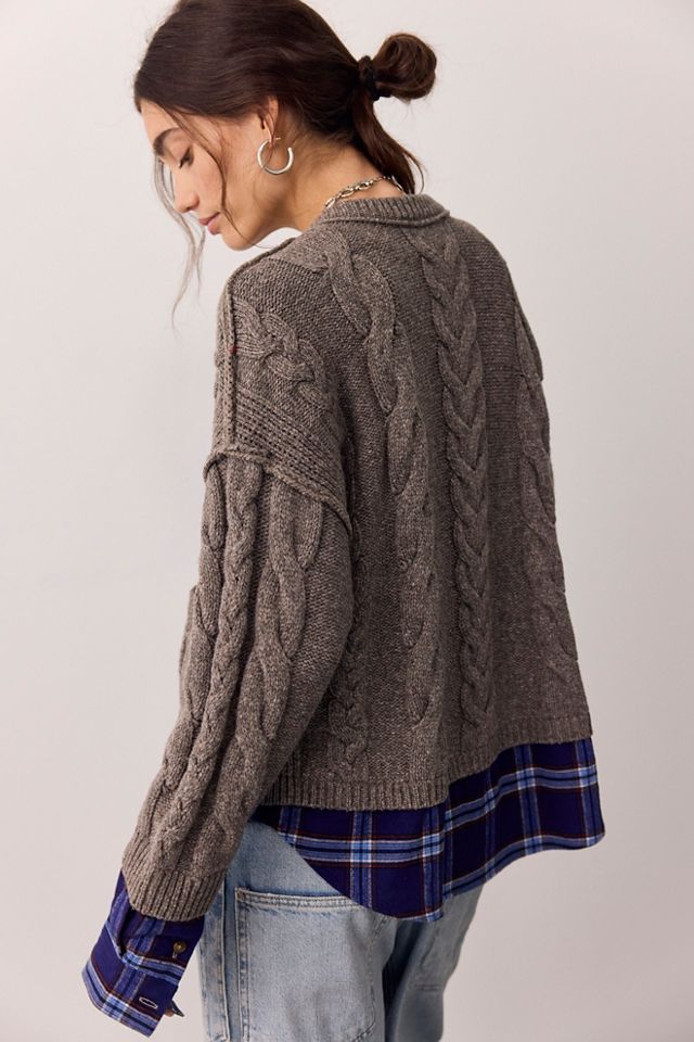 We The Free Highland Flannel Lined Cardi #1