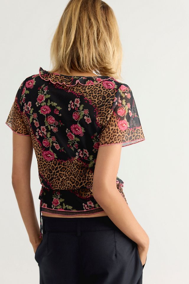 Myrtle Printed Wrap Top #1