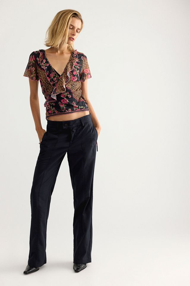 Myrtle Printed Wrap Top #2