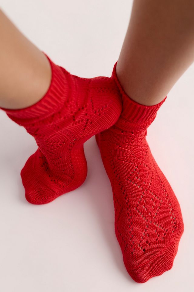 Le Bon Shoppe Modal Eyelet Socks #1