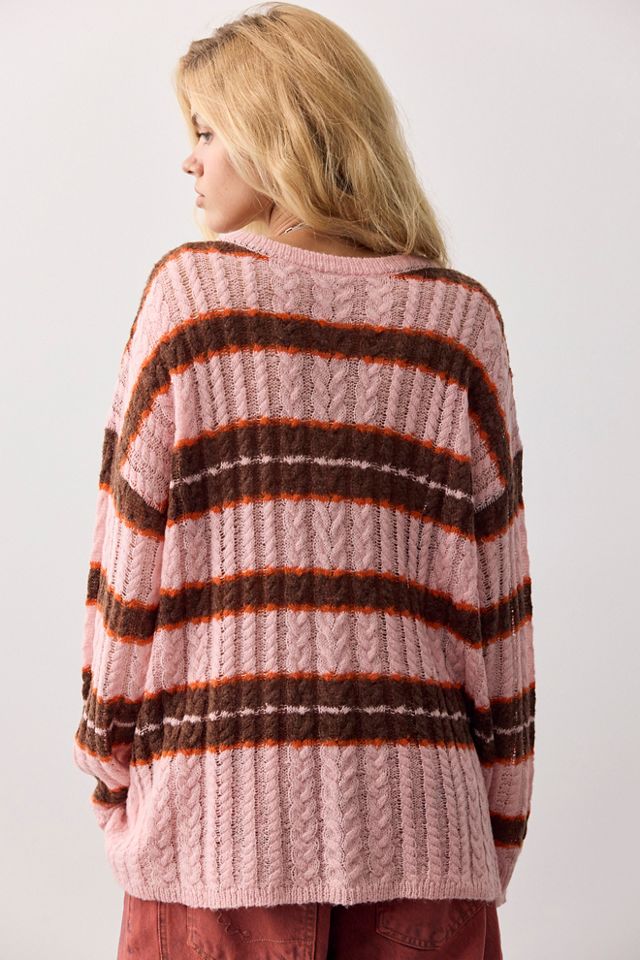 Sheer Luck Striped Pullover #1