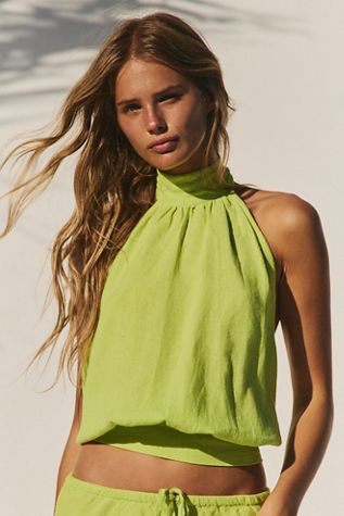 Sandshell Linen Rosie Top
