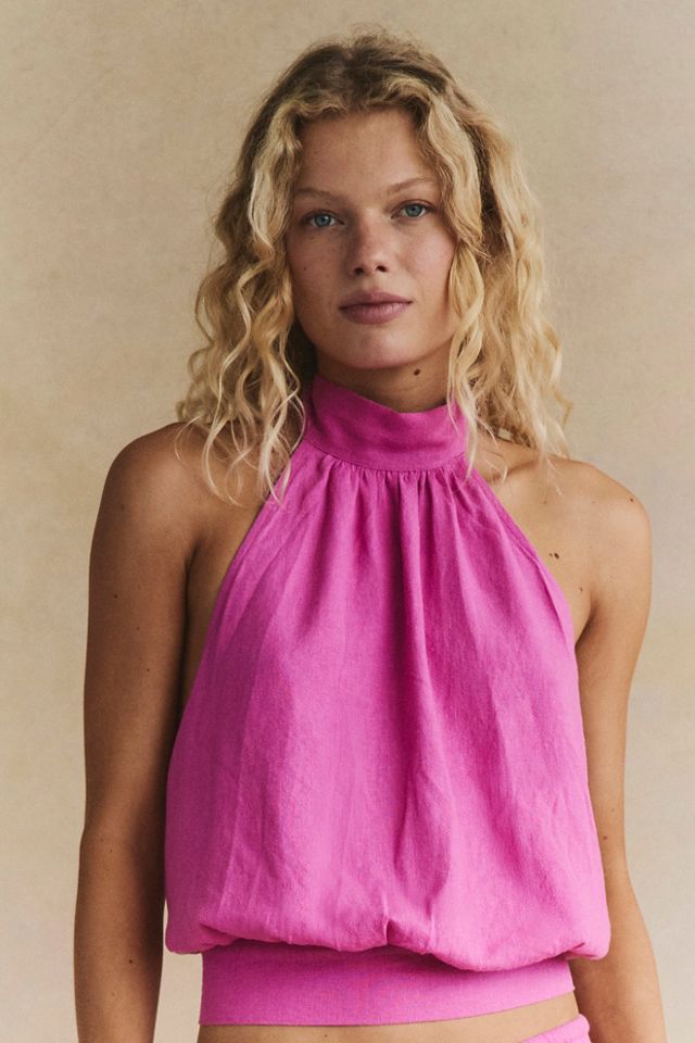 Sandshell Linen Rosie Top #2