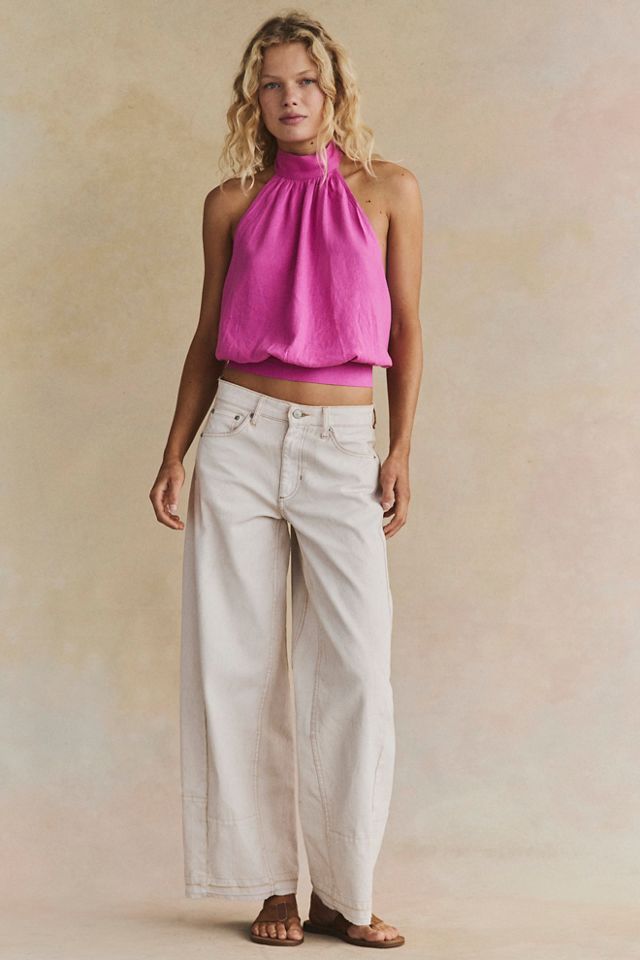 Sandshell Linen Rosie Top #3