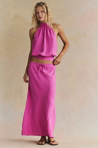 Jupe longue convertible Kayla en lin Sandshell