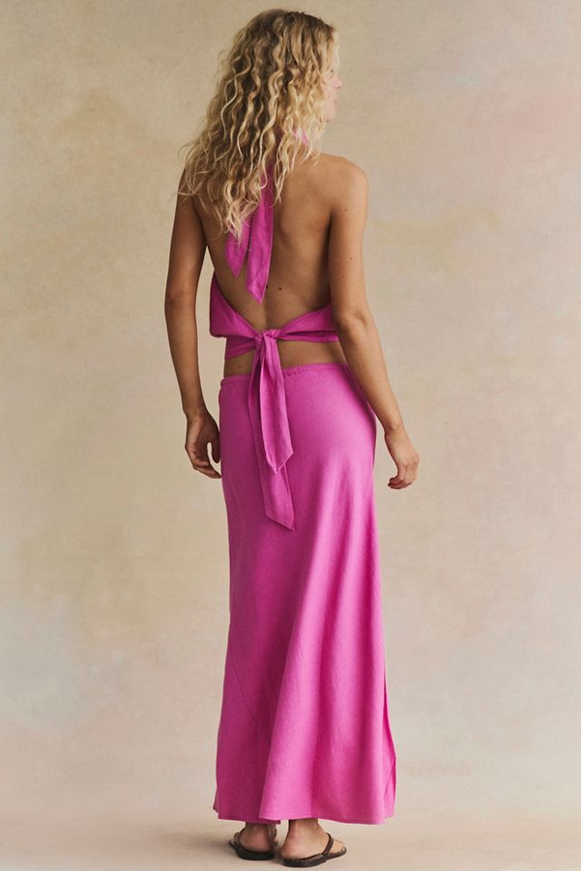 Sandshell Linen Kayla Convertible Maxi Skirt #1