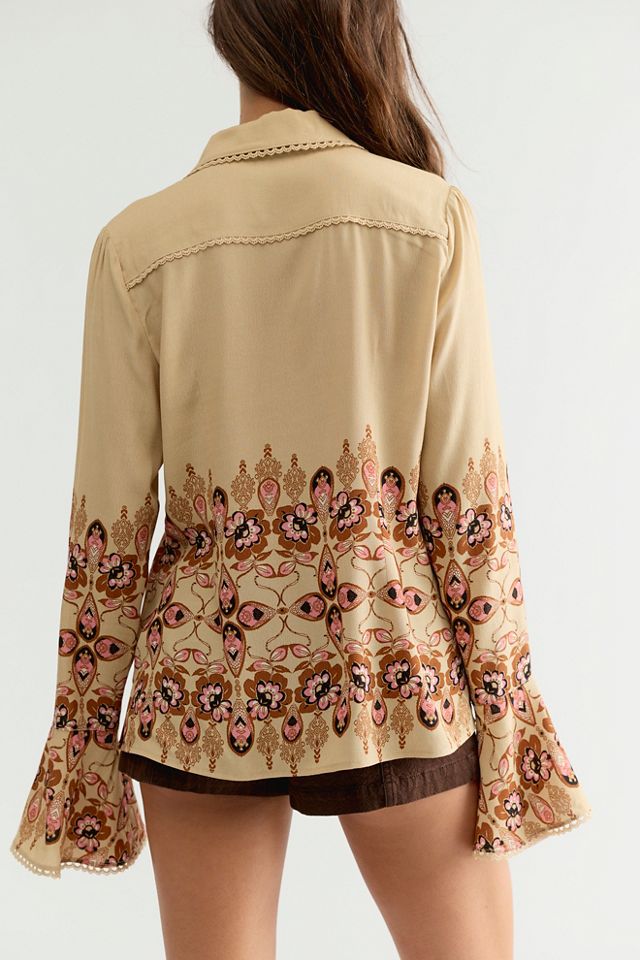 Melrose Printed Button Down Top #2