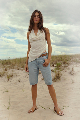 Luna Eyelet Halter Top by Free People in White, Size: XS