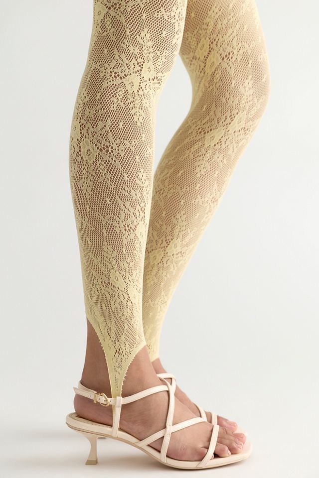 Swedish Stockings x Free People Rosa Lace Stirrup Tights #2