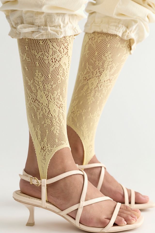 Swedish Stockings x Free People Rosa Lace Stirrup Tights #1