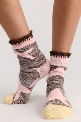 Носки Crafty Stars — Free People, цвет: Розовый / Коричневый