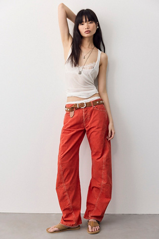 We The Free Fable Washed Cord Low-Rise Twisted Bowed Jeans