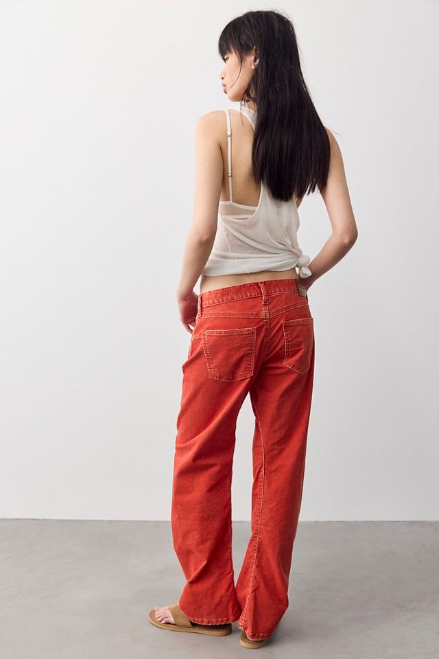 We The Free Fable Washed Cord Low-Rise Twisted Bowed Jeans #1