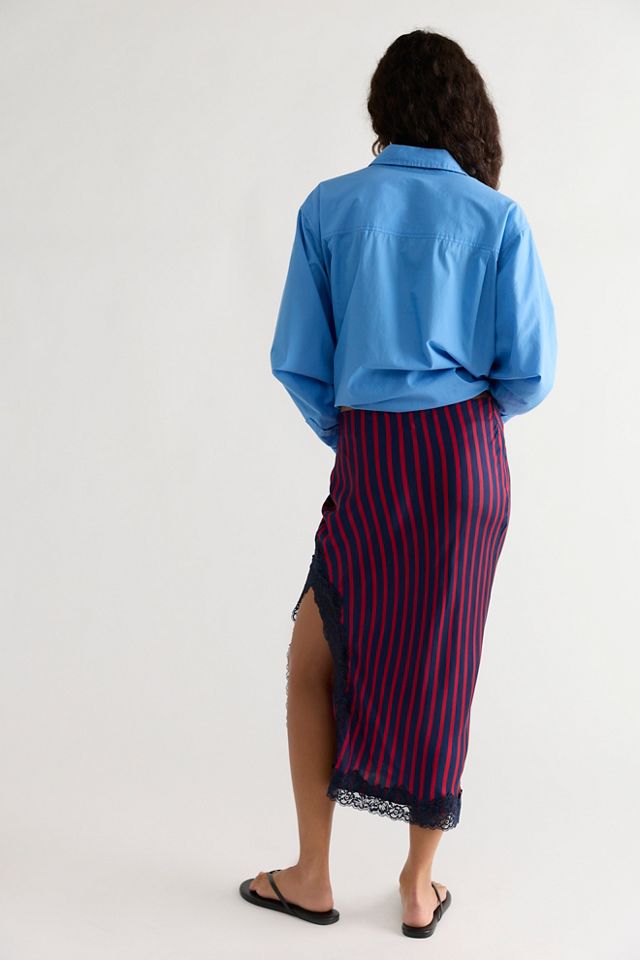Bias Behavior Stripe Midi Skirt #2