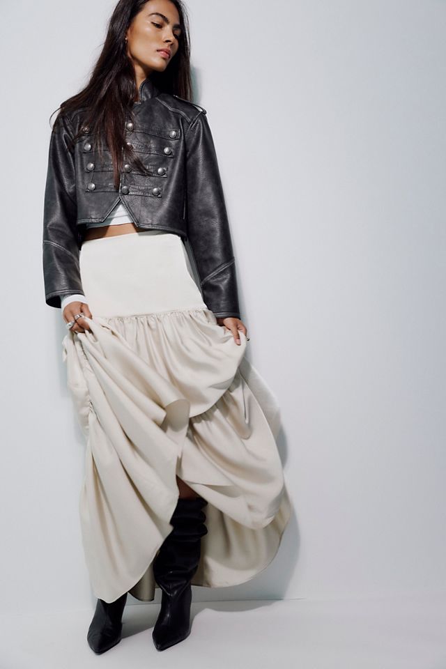 Juliette Satin Maxi Skirt #2