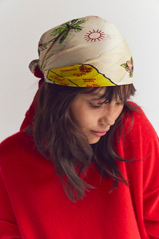 Hit The Coast Bandana by Free People in White