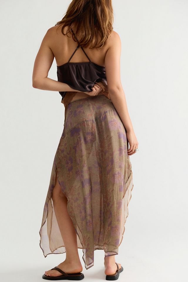 Karis Crinkle Midi Skirt #1
