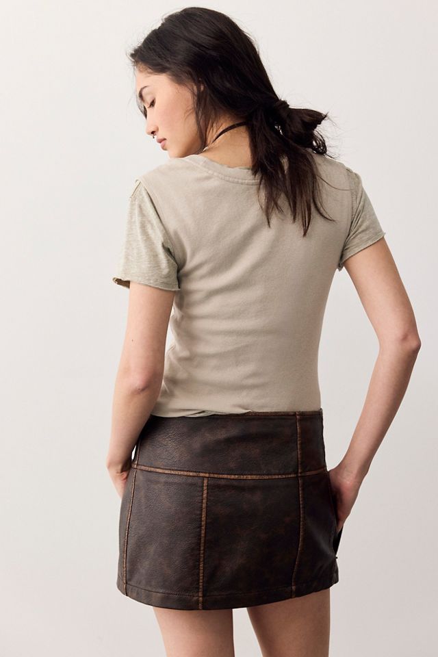 We The Free Suki Vegan Leather Micro Skirt #2