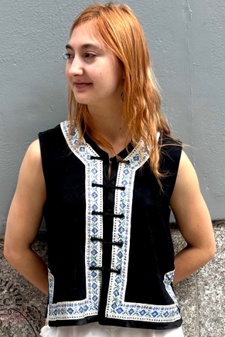 Vintage 1960’s Embroidered Asian Vest Selected by Nomad Vintage