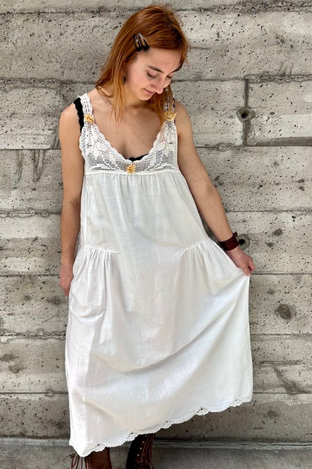 Antique Rose Detail Crochet Slip Selected by Nomad Vintage #3