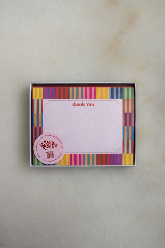 Maggie Beckett Studio Striped Thank You Notecards Boxed Set #1