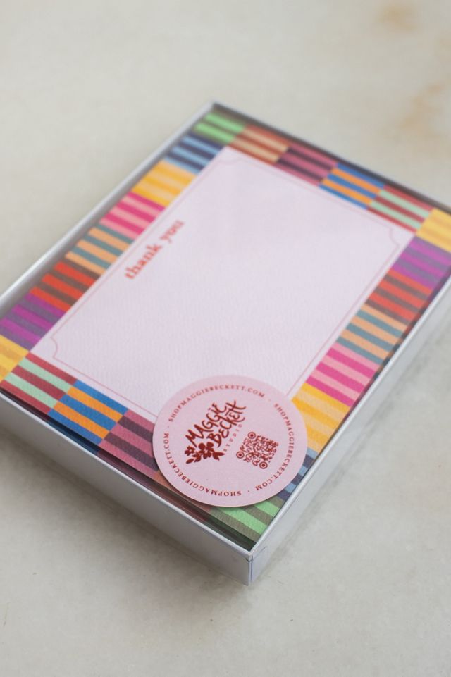 Maggie Beckett Studio Striped Thank You Notecards Boxed Set #2