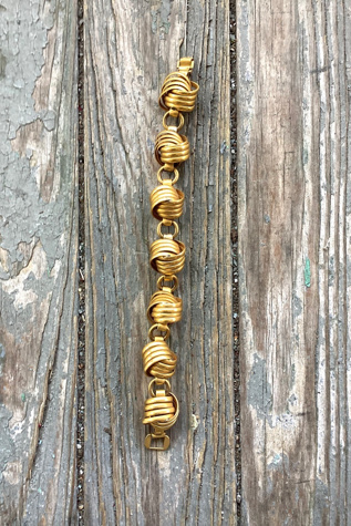 Vintage 1960s Gold Tone Knot Bracelet Selected by Cherry