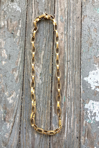 Vintage 1960s Gold Tone Oval Chain Link Necklace Selected by Cherry