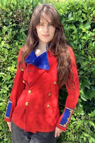 Vintage 1960s Red Military Cadet Jacket Selected by Cherry