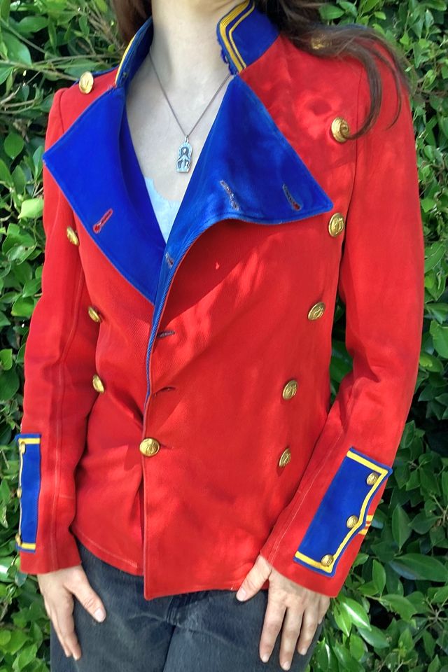 Vintage 1960s Red Military Cadet Jacket Selected by Cherry #1
