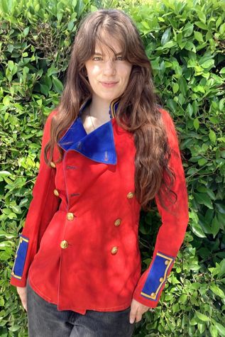 Vintage 1960s Red Military Cadet Jacket Selected by Cherry