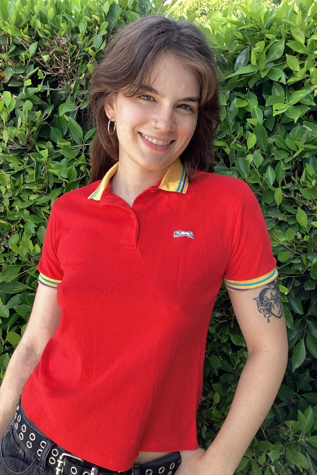 Vintage 1980s Red Polo Shirt Selected by Cherry