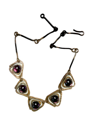 Vintage Artisan Copper + Glass Collar Necklace Selected by Lux Revival