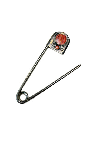 Vintage Jumbo Safety Pin Brooch or Keychain Selected by Lux Revival
