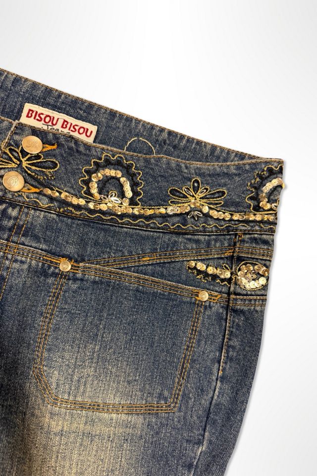 Y2K Sequin Hip Low Rise Flare Jeans  Selected By Ritual Vintage #3