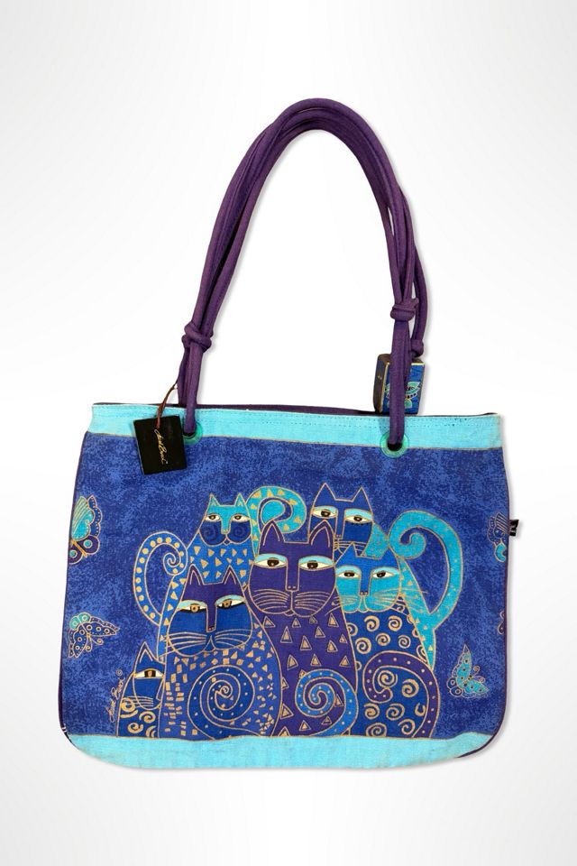 1980s Laurel Burch Cat Print Shoulder Bag Selected By Ritual Vintage #3