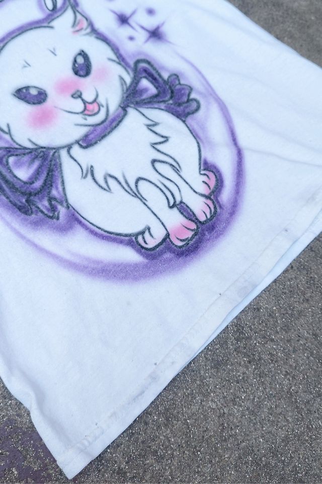 Vintage Caitlyn Cat Airbrushed Tee Selected by Garbage Soup #2
