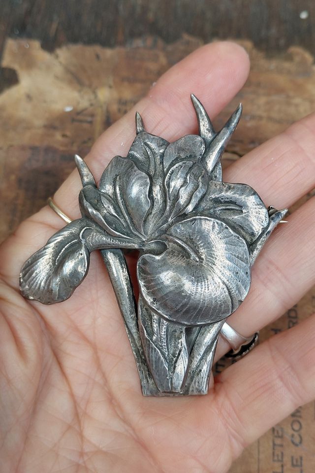 Cini Sterling Silver Iris Pin Selected by Garbage Soup #1