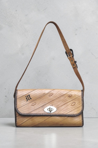 Handcrafted Tooled Leather Shoulder Purse Selected by Garbage Soup