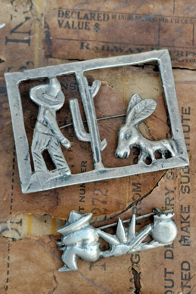 Vintage Mexican Sterling Silver Pins Set Selected by Garbage Soup #1