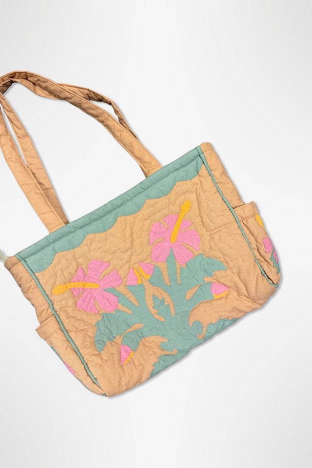 1980s Vintage Quilt Tote Purse Selected By Ritual Vintage #1