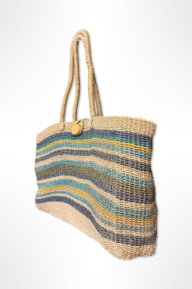 1980s Oversized Raffia Beach Tote Selected By Ritual Vintage #1